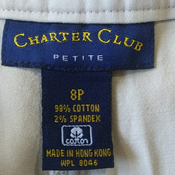 4/$20 Charter Club Beige Capri 8P - Picture 4 of 4